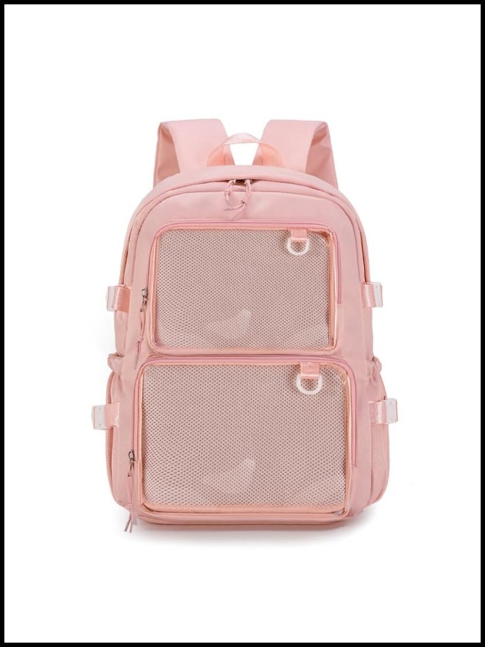 Ita Bag Clear Pin Display Backpack with Mesh Inserts Kawaii Cute Transparent